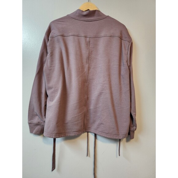 Athleta Women's Sz XL Retroterry Wrap Sweatshirt in Damask Mauve - Picture 4 of 5